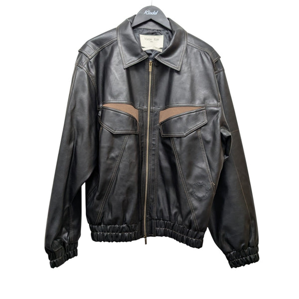 MATIN KIM(マーティンキム) POCKET POINT WASHED LEATHER JUMPER