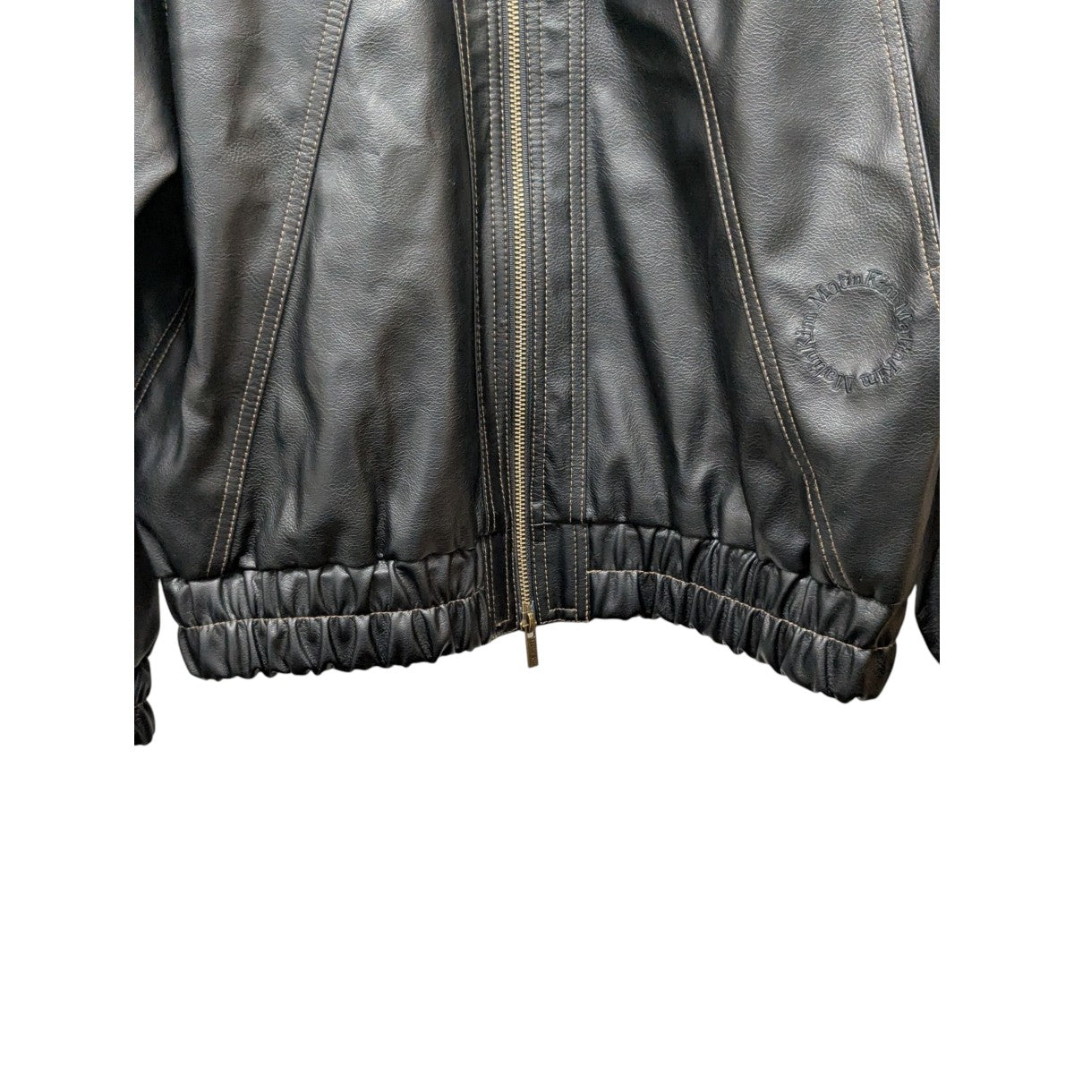 MATIN KIM(マーティンキム) POCKET POINT WASHED LEATHER JUMPER