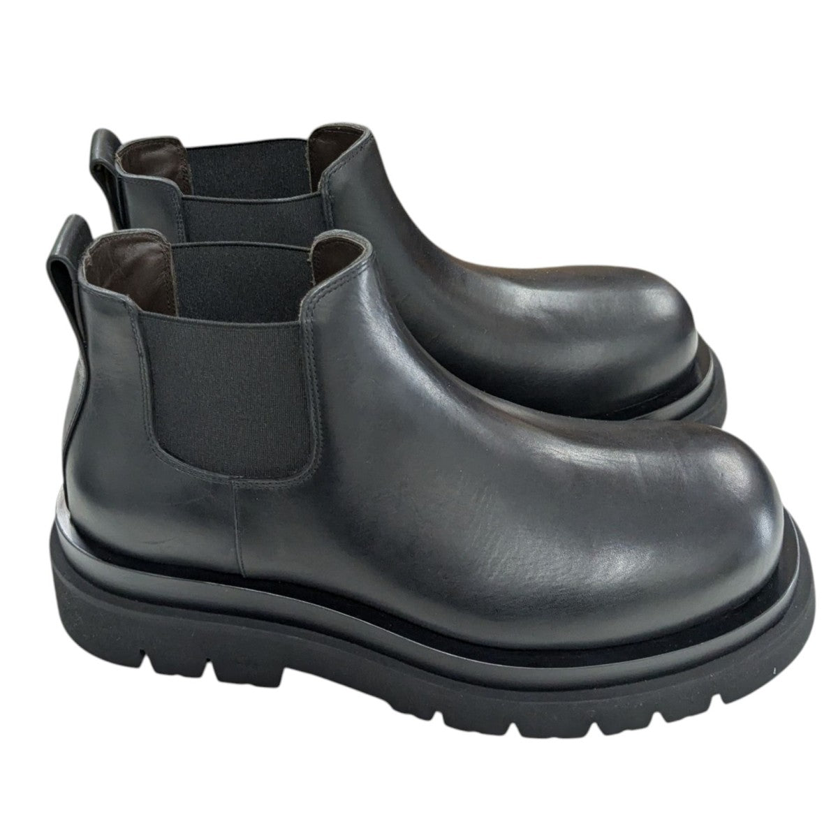 ボッテガヴェネタ サイドゴア ラグ チェルシー アンクルブーツ ブラック BOTTEGA VENETA ボッテガヴェネタ 592045 LUG/ラグ チェルシーブーツ