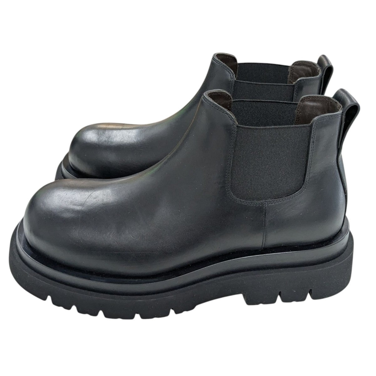 ボッテガヴェネタ サイドゴア ラグ チェルシー アンクルブーツ ブラック BOTTEGA VENETA(ボッテガヴェネタ) ラグ チェルシーアンクルブーツ