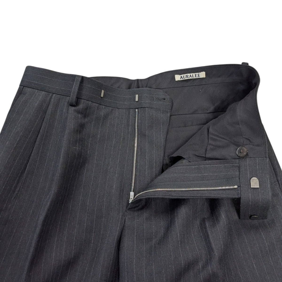 AURALEE(オーラリー) 25AWBLUEFACED WOOL TWO-TUCK SLACKSストライプ