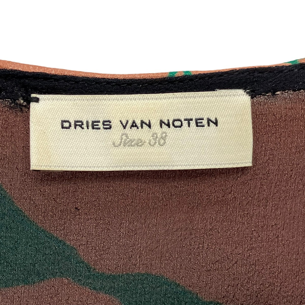 DRIES VAN NOTEN(ドリスヴァンノッテン) 総柄シルクワンピース ピンク DRIES VAN NOTEN(ドリスヴァンノッテン) 総柄シルクワンピース ピンク