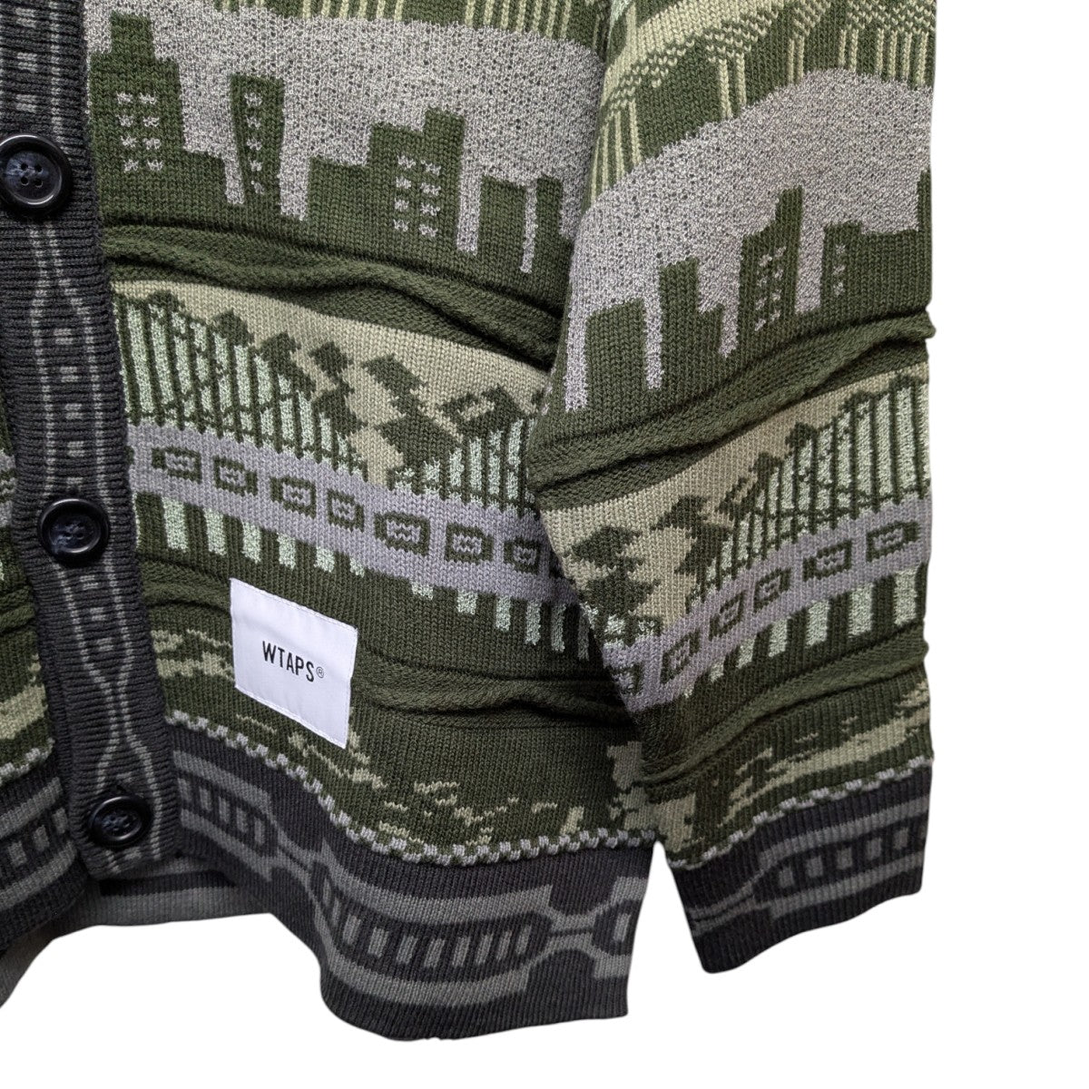 Wtaps ダークグリーン カーディガン サイズ04 WTAPS（ダブルタップス） 21AW GPS/ZIP CARDIGAN/COTTON 212ATDT-CSM21