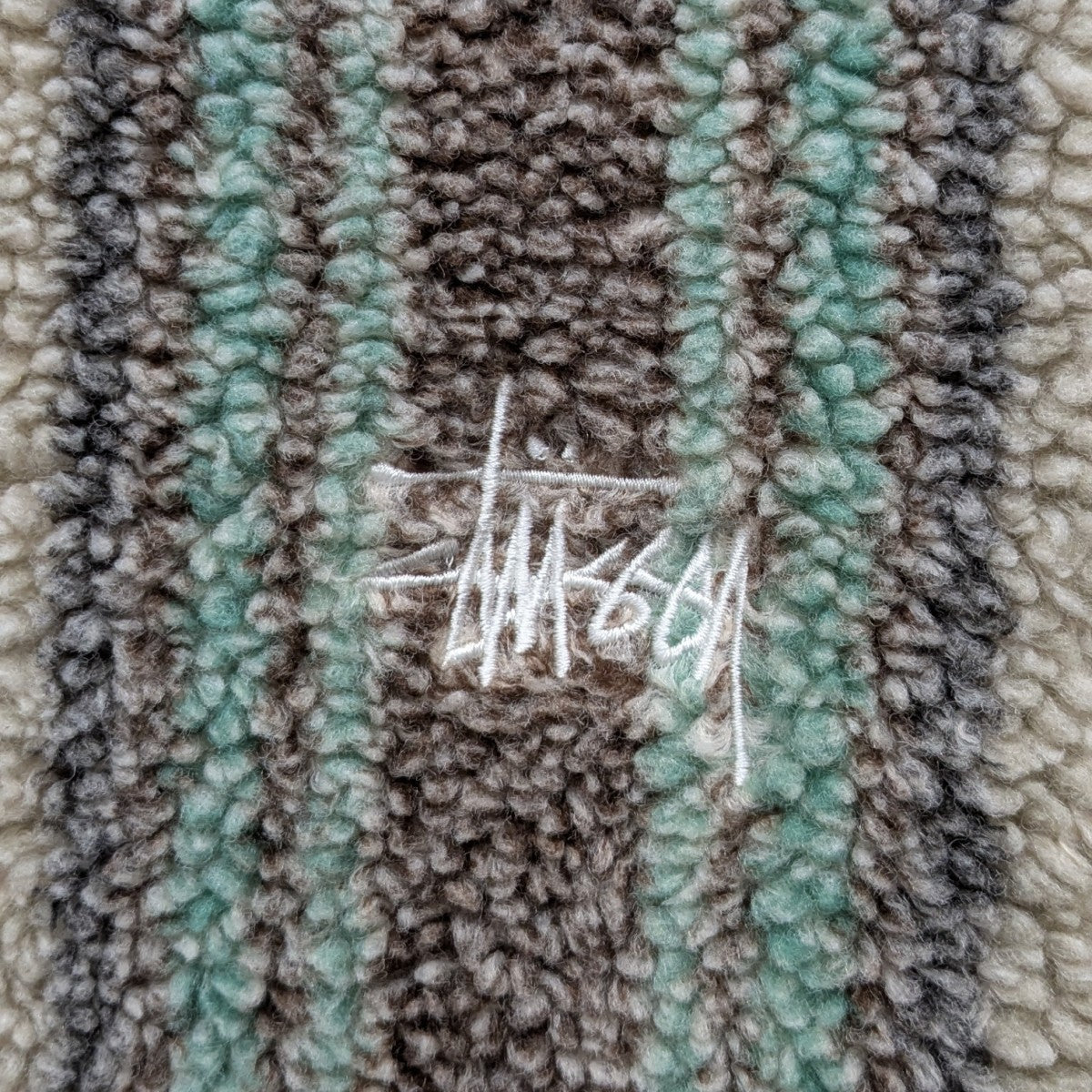 Stripe Sherpa Hoodieシェルパプルオーバーパーカー