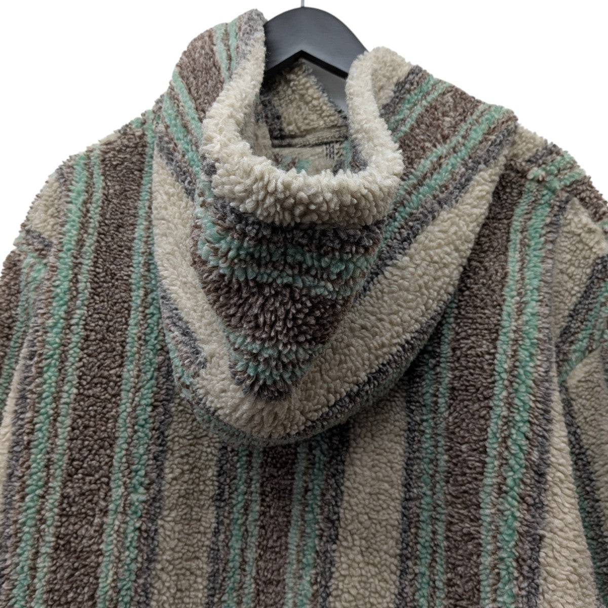 Stripe Sherpa Hoodieシェルパプルオーバーパーカー