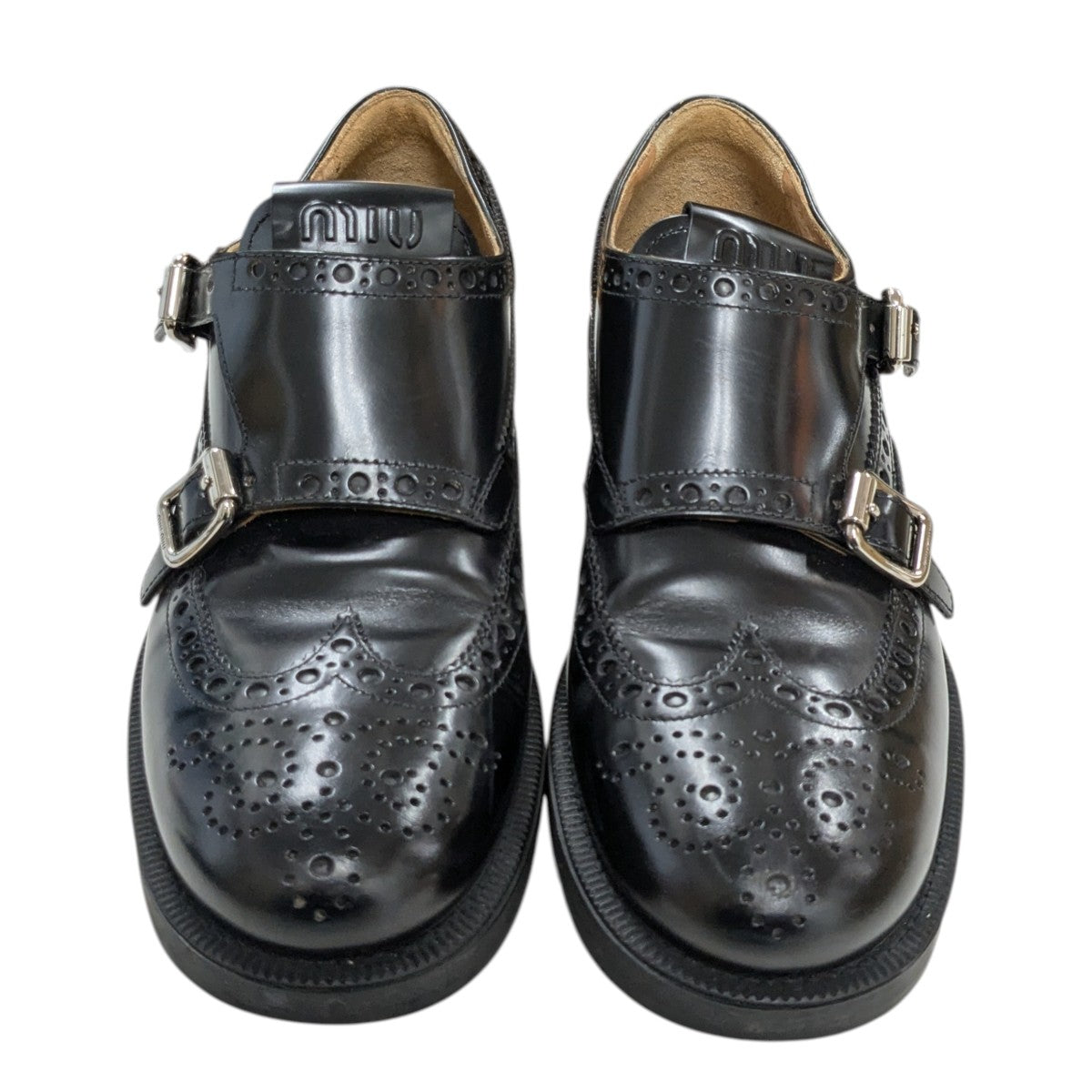 MIU MIU×Church’s 「CALZATURE DONNA」ダブルモンクストラップシューズ 古着・中古-2枚目のアイテム画像