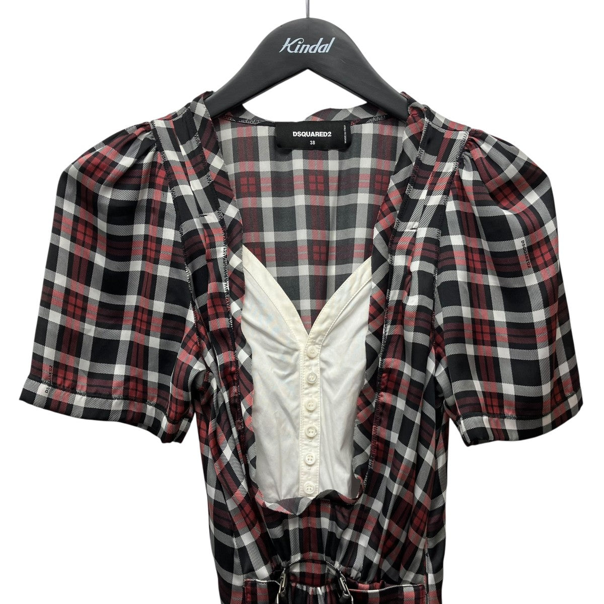 DSQUARED2(ディースクエアード) チェックサテンワンピースS75CV0431