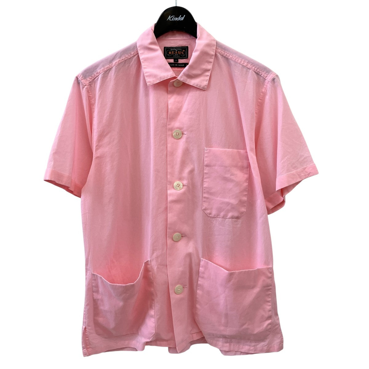 BEAMS PLUS Beach Shirt 100 2 Organdy Garment Dyeビーチシャツ38-01-0184-139 古着・中古-1枚目のアイテム画像