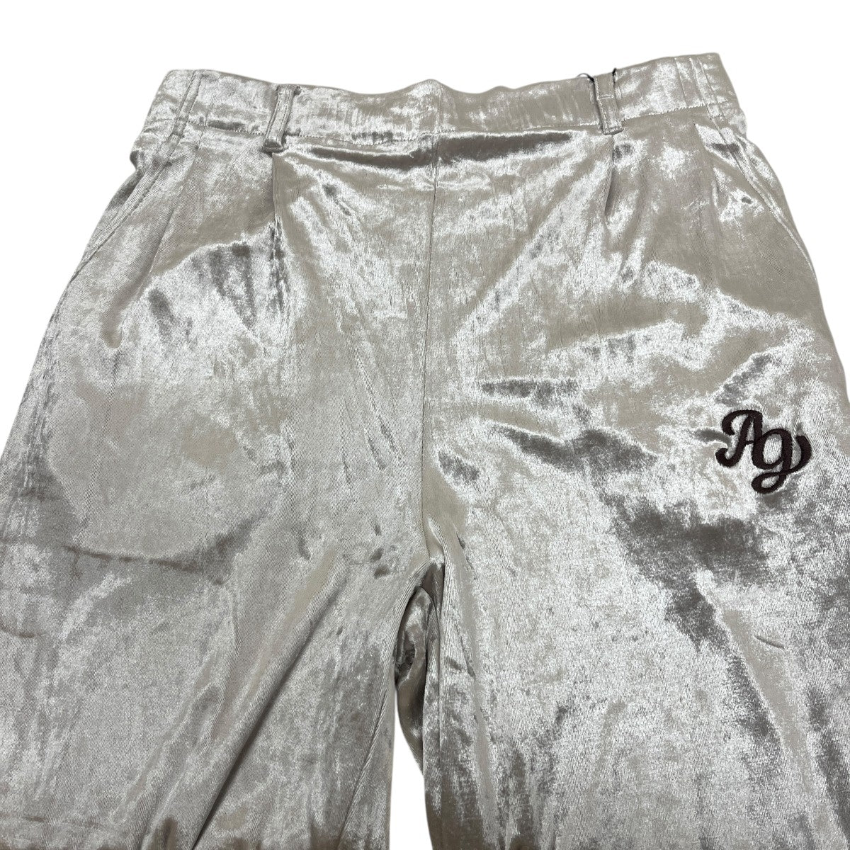 AMBERGLEAM Crush Velour Gather pantsクラッシュベロアギャザーパンツ1316151112 古着・中古-3枚目のアイテム画像
