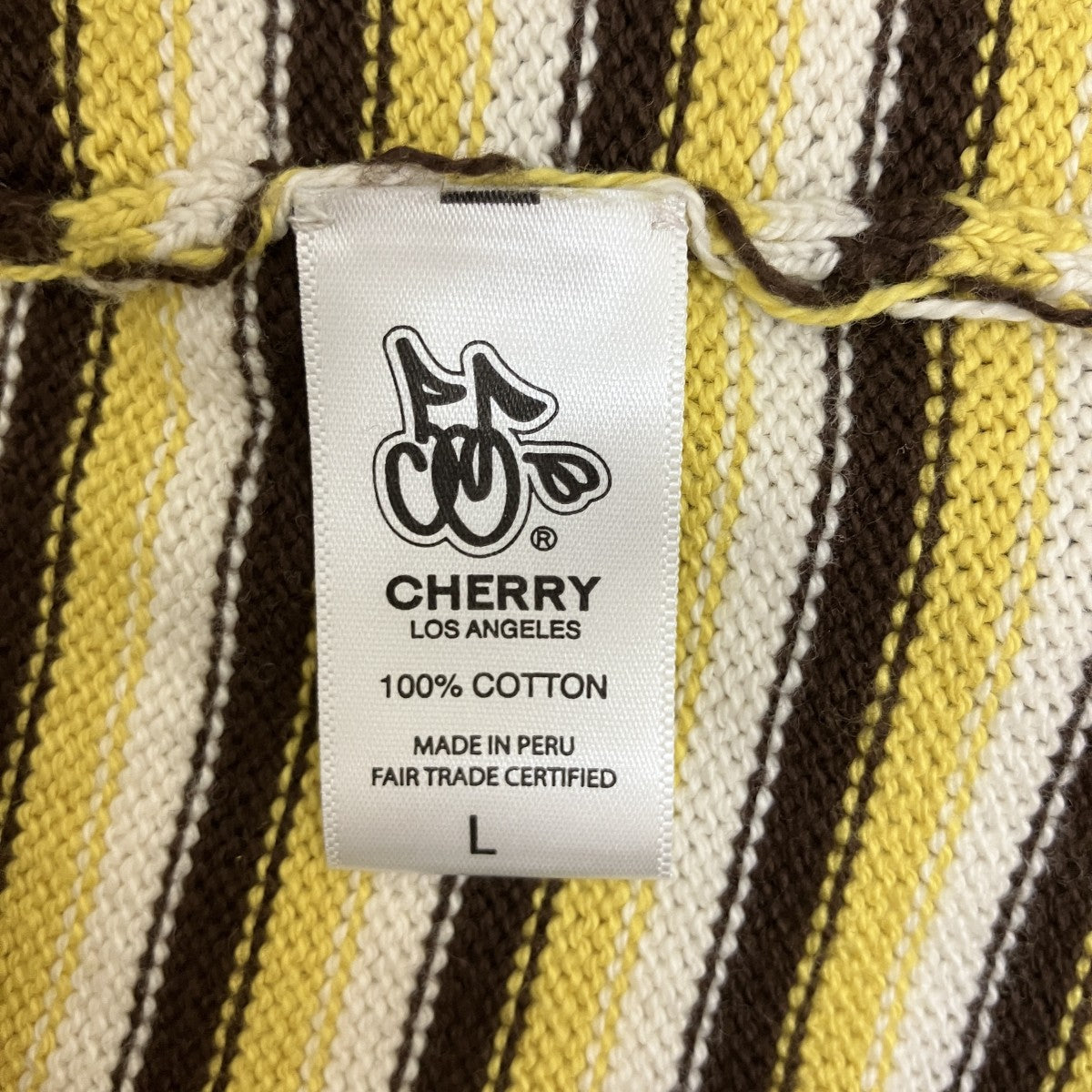 CHERRY LA ロゴ刺繍ボーダーニット 古着・中古-6枚目のアイテム画像