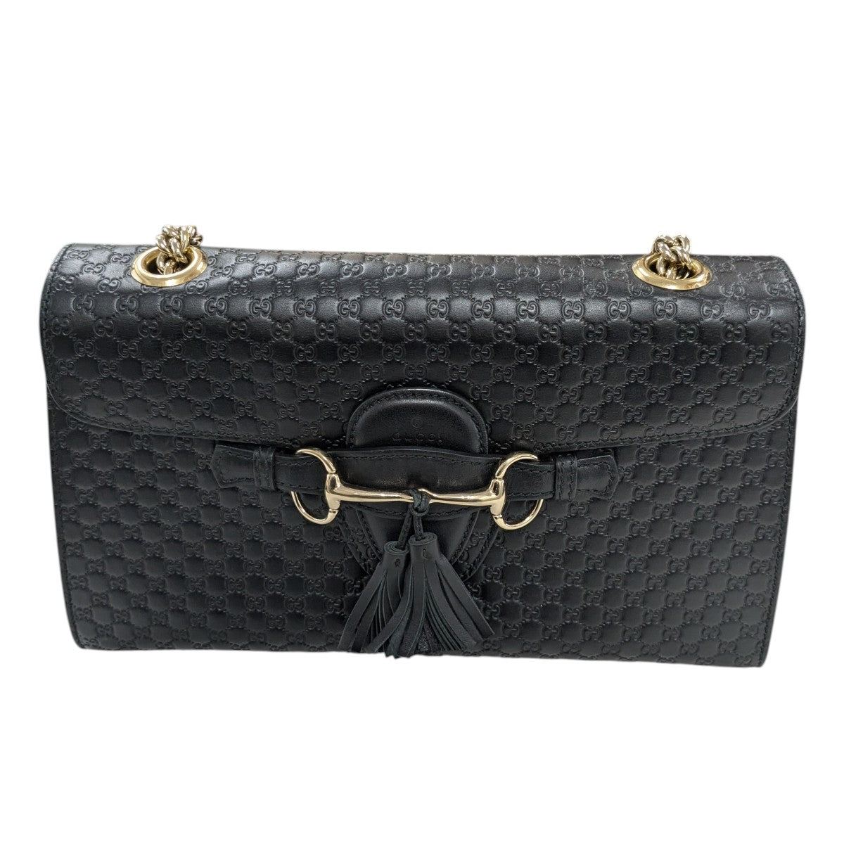 エミリー マイクログッチッシマレザー チェーンショルダーバッグ