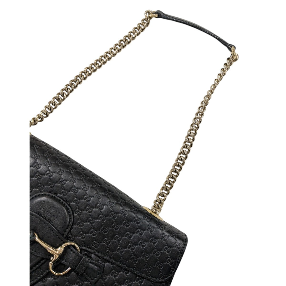 エミリー マイクログッチッシマレザー チェーンショルダーバッグ