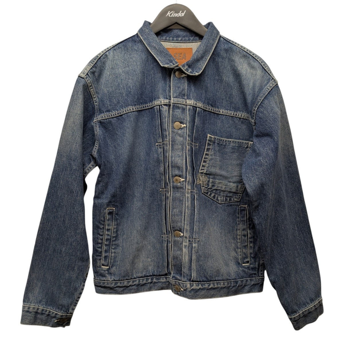 DENHAM×WIND AND SEA ロゴ刺繍デニムジャケット01-24-04-21-050 01-24