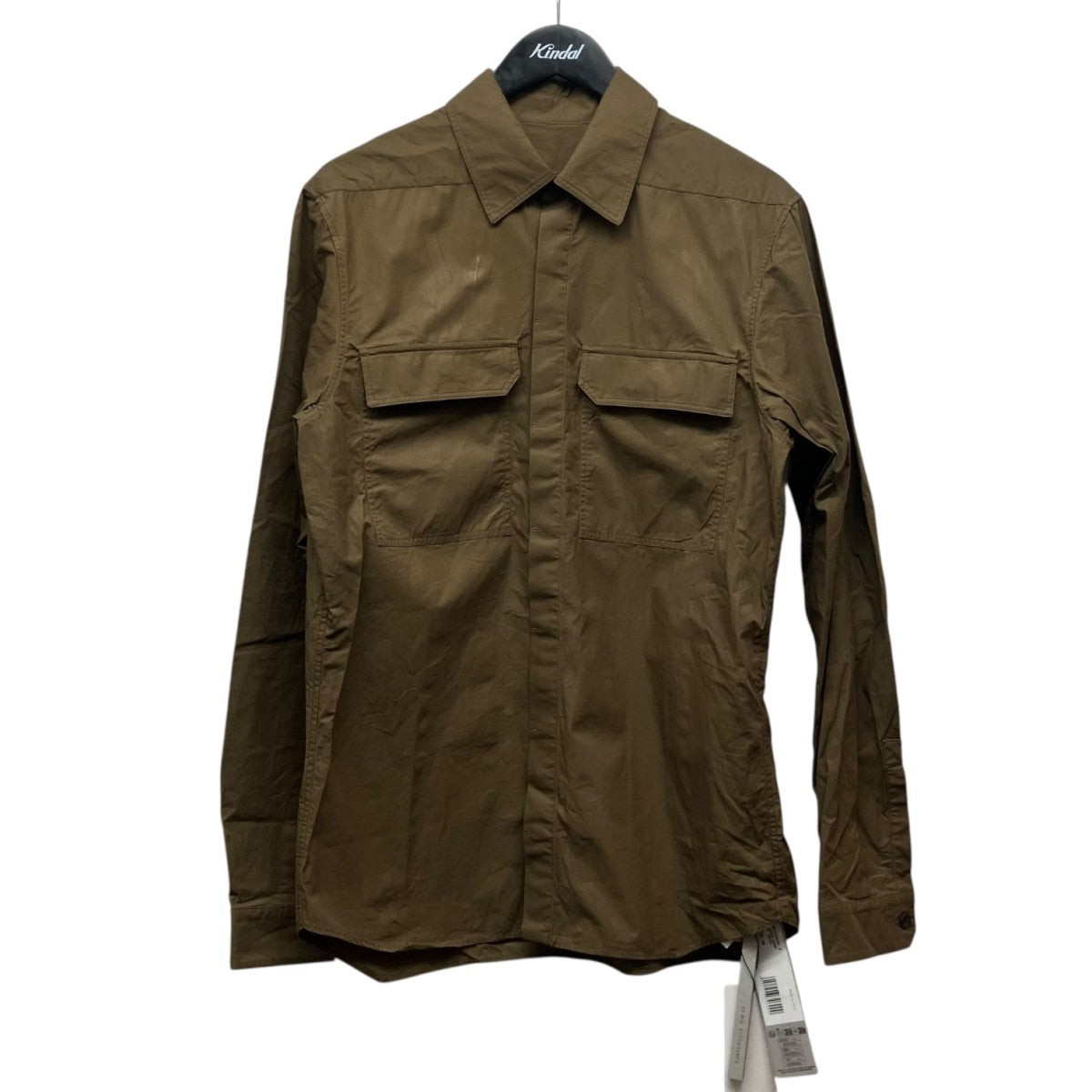 RICK OWENS 24AWオーガニックコットンシャツRU02D6291-P 古着・中古-1枚目のアイテム画像