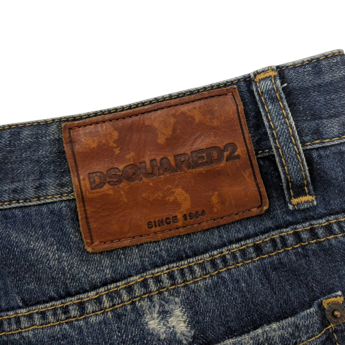 16AWWork Wear jeansリペア加工ワイドデニムパンツS71LB0185