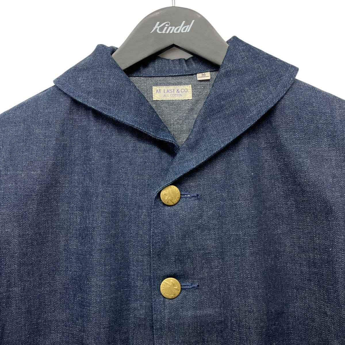 ATLAST ＆ CO(アットラスト) SHAWL COLLAR COVERALLショールカラー