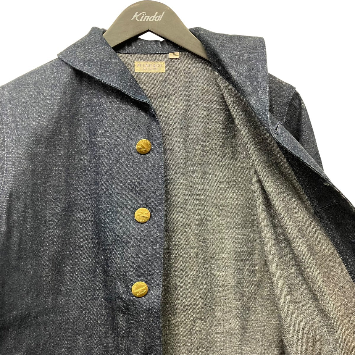 ATLAST ＆ CO(アットラスト) SHAWL COLLAR COVERALLショールカラー