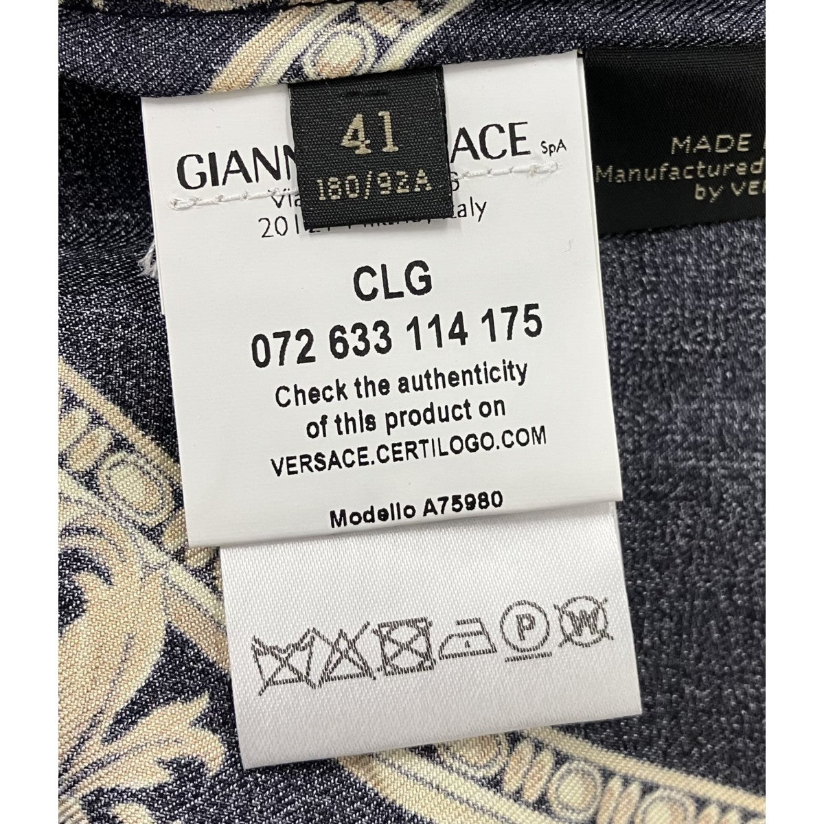 VERSACE(ヴェルサーチ) バロック シルクシャツ 072 633 114 175