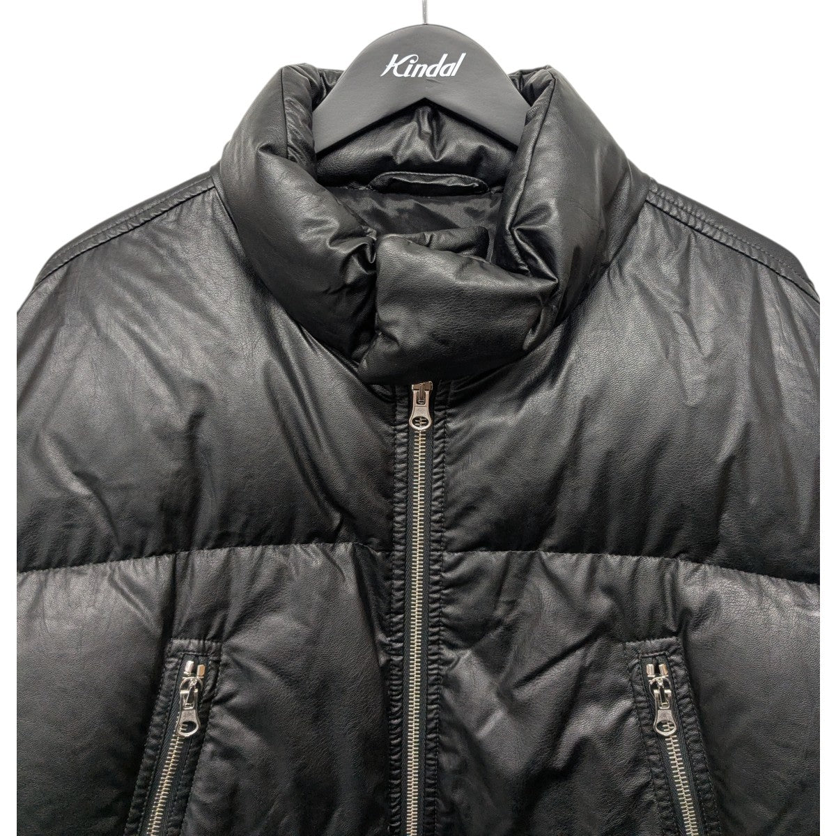 フェイクレザーダウンジャケット