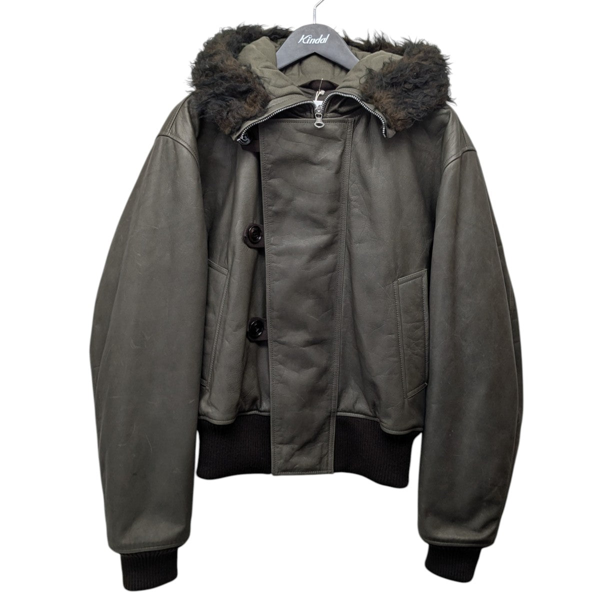 「COMPEL JACKET」フード付イタリアンレザージャケット