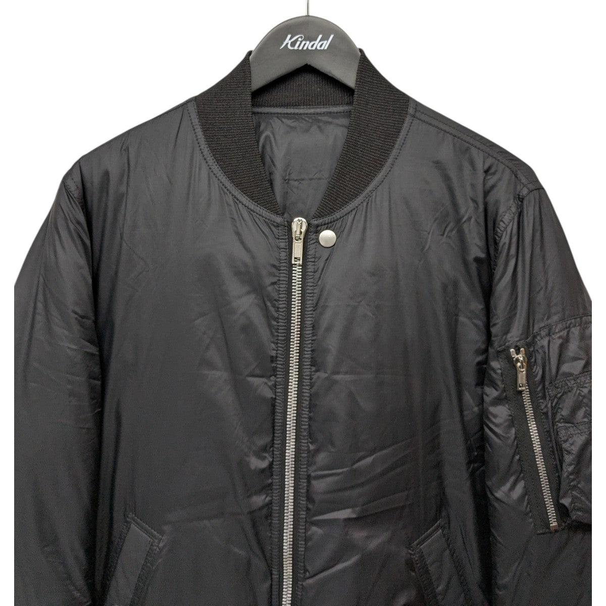 RICK OWENS 18AW「NYLON SASHED FLIGHT BOMBER」ナイロンフライトジャケット 古着・中古-3枚目のアイテム画像