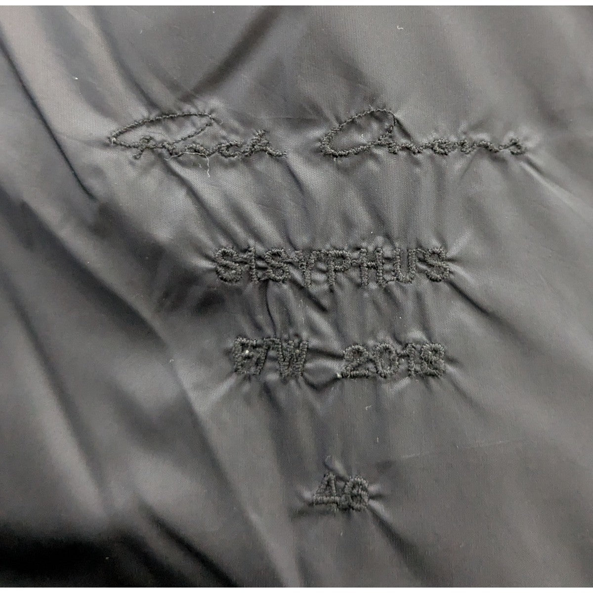 RICK OWENS 18AW「NYLON SASHED FLIGHT BOMBER」ナイロンフライトジャケット 古着・中古-5枚目のアイテム画像