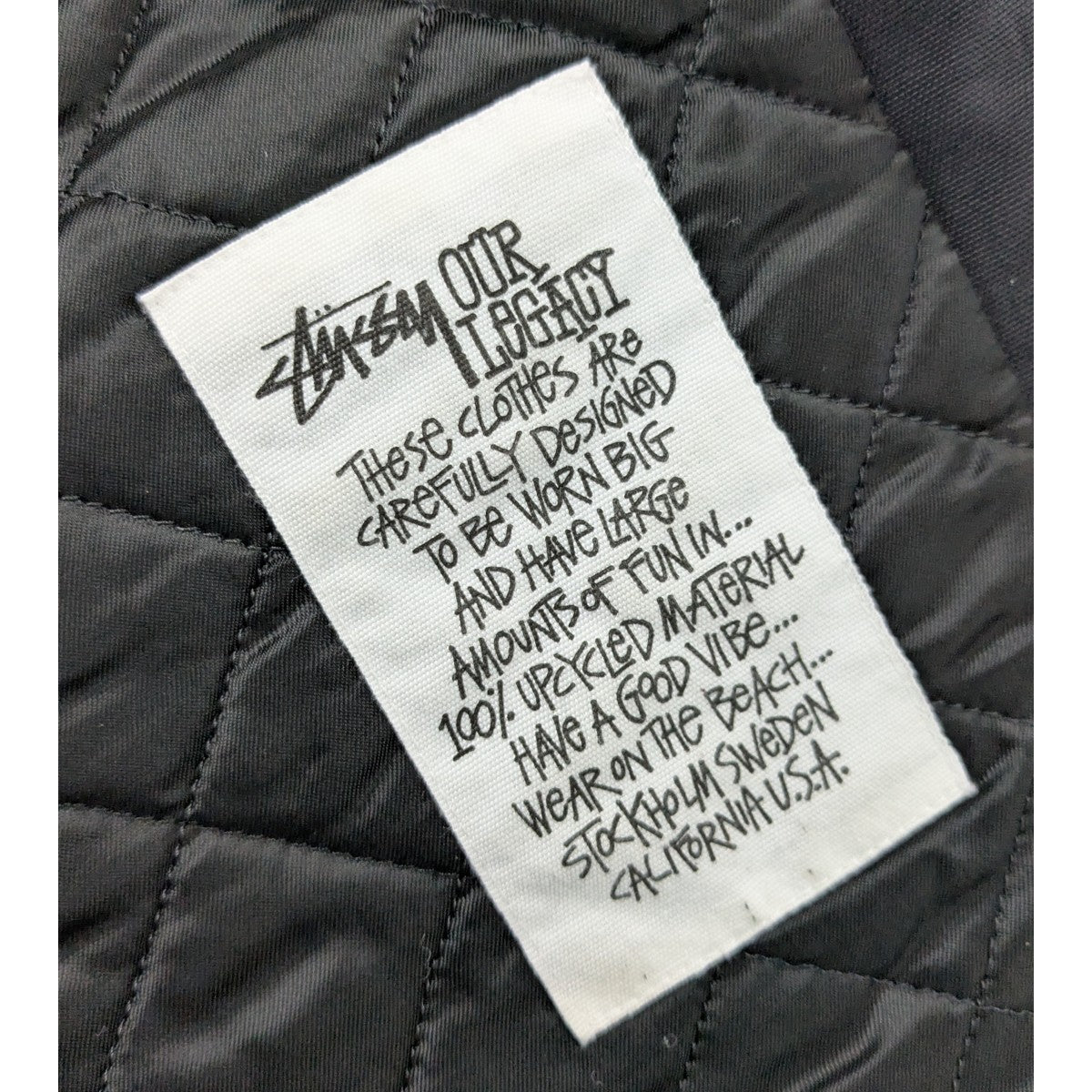 stussy×OUR LEGACY 「PADDED VEST」パデッドベスト 古着・中古-5枚目のアイテム画像