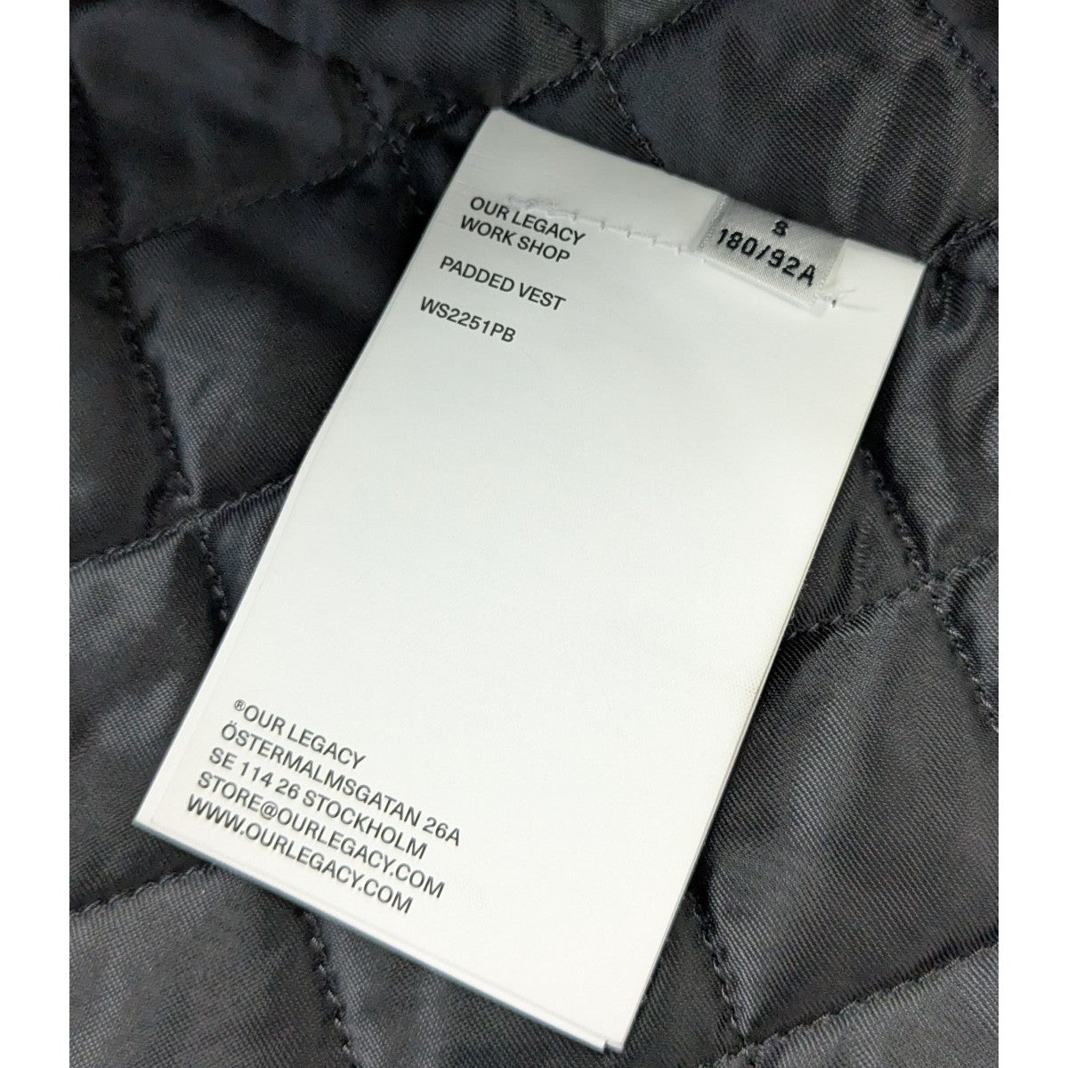 stussy×OUR LEGACY 「PADDED VEST」パデッドベスト 古着・中古-6枚目のアイテム画像