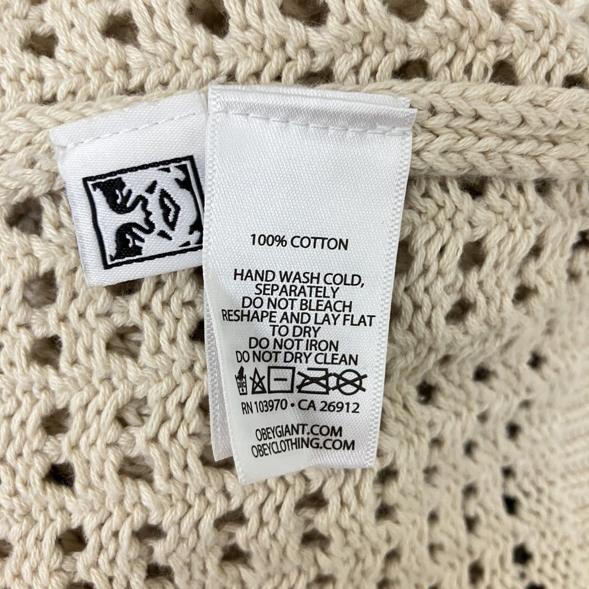 OBEY ステッチカーディガン 古着・中古-6枚目のアイテム画像