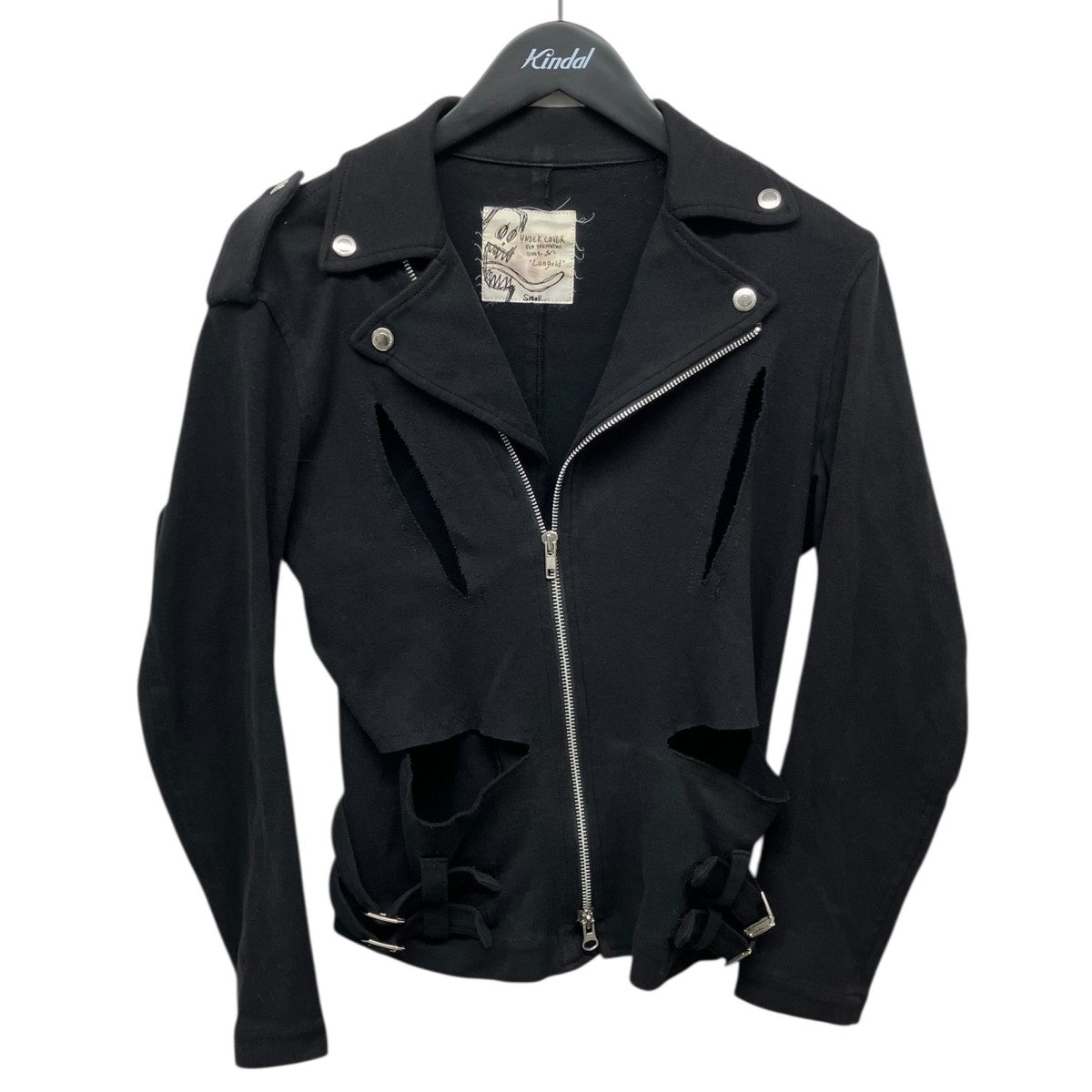 UNDERCOVER 04SS LANGUID期 歪みダブルライダースジャケット 古着・中古-1枚目のアイテム画像
