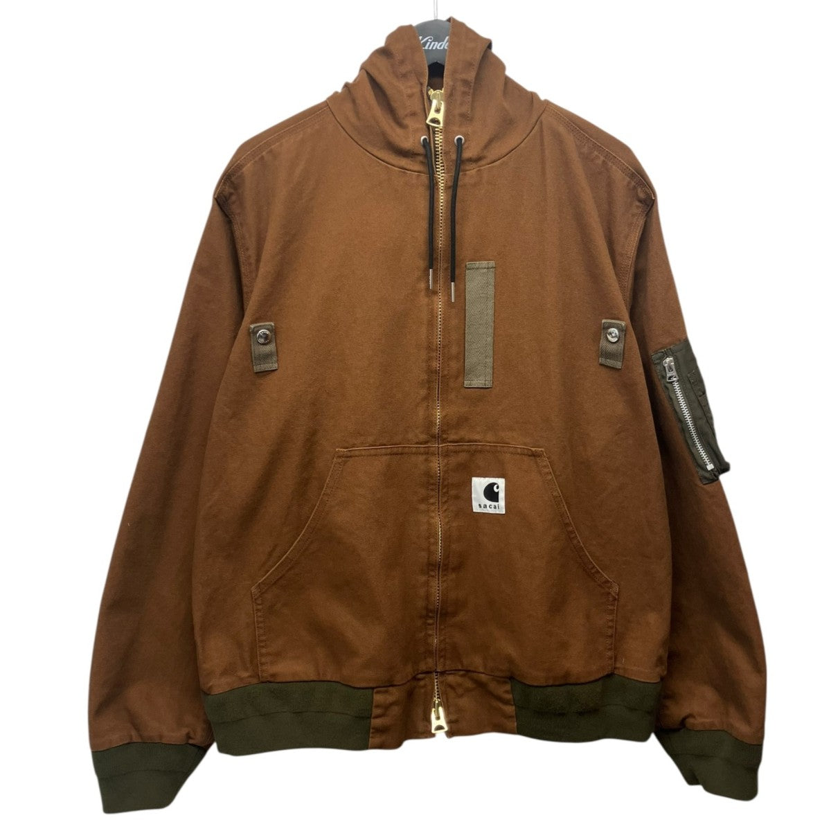 sacai×CARHARTT WIP 25AW「Carhartt WIP Washed Duck Hooded BZ」 ウォッシュドダックフーデッドブルゾン 古着・中古-1枚目のアイテム画像