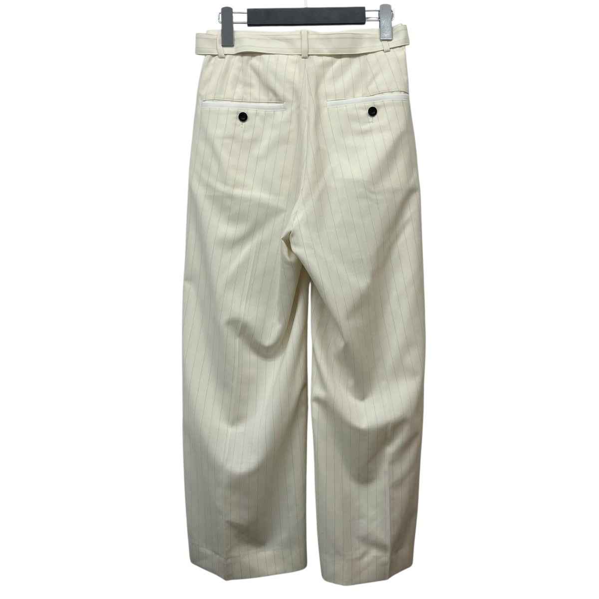 sacai 24SSChalk Stripe Pantsベルテッドストライプパンツ24-07123 古着・中古-2枚目のアイテム画像