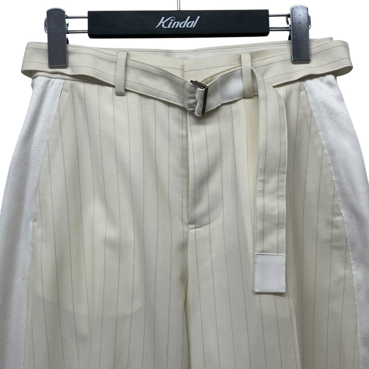 sacai 24SSChalk Stripe Pantsベルテッドストライプパンツ24-07123 古着・中古-3枚目のアイテム画像