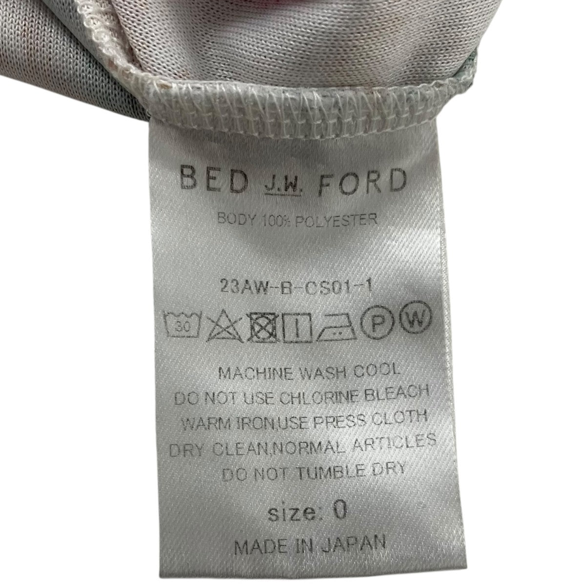 BED J．W． FORD 23AW総柄タートルネックカットソー23AW-B-CS01-1 古着・中古-5枚目のアイテム画像