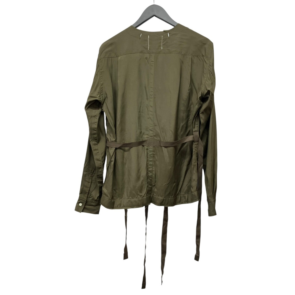 17AWcrossover collarless shirtクロスオーバーカラーレスシャツ0002aAW17