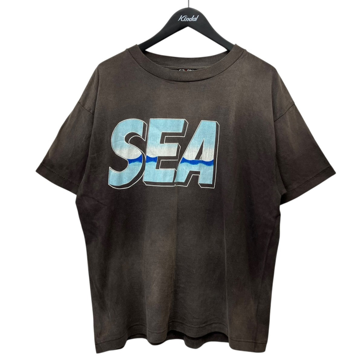 SAINT MICHAEL×WIND AND SEA 21AW「SS T-SHIRT」ヴィンテージ加工プリントTシャツ 古着・中古-1枚目のアイテム画像