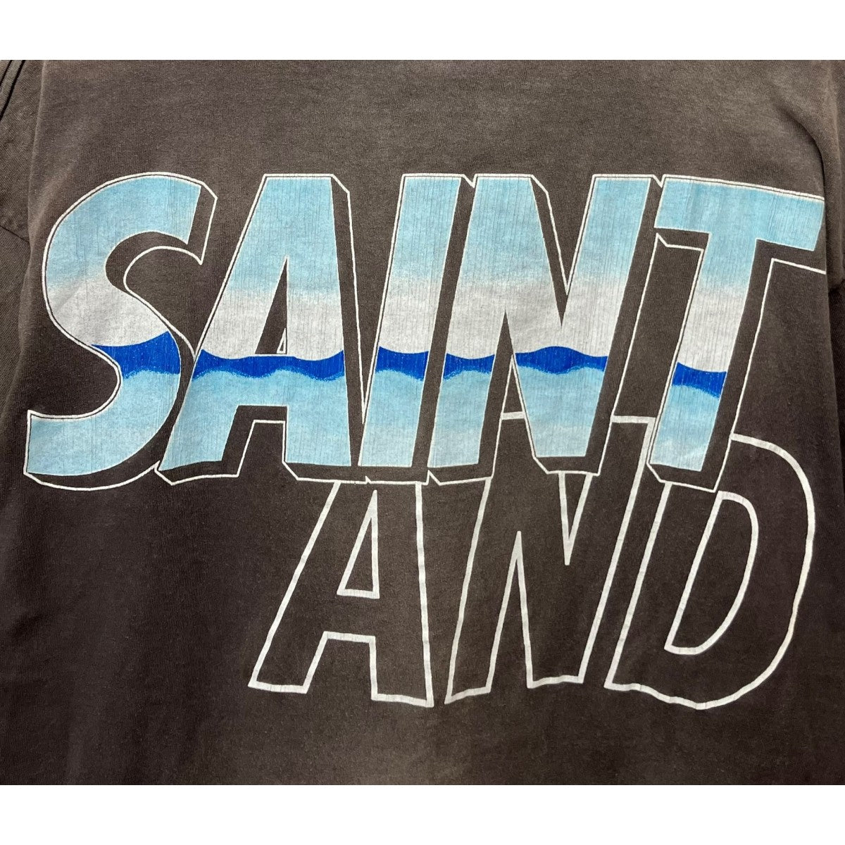 SAINT MICHAEL×WIND AND SEA 21AW「SS T-SHIRT」ヴィンテージ加工プリントTシャツ 古着・中古-4枚目のアイテム画像