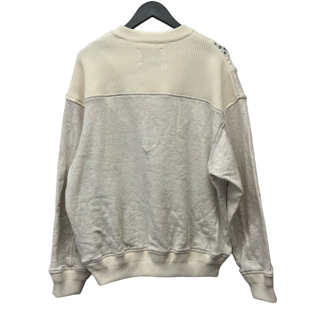 MAISON SPECIAL Lace Knit V-Switching Combination Sweat Crew Neck Pulloverクルーネックスウェット11252411326 古着・中古-2枚目のアイテム画像