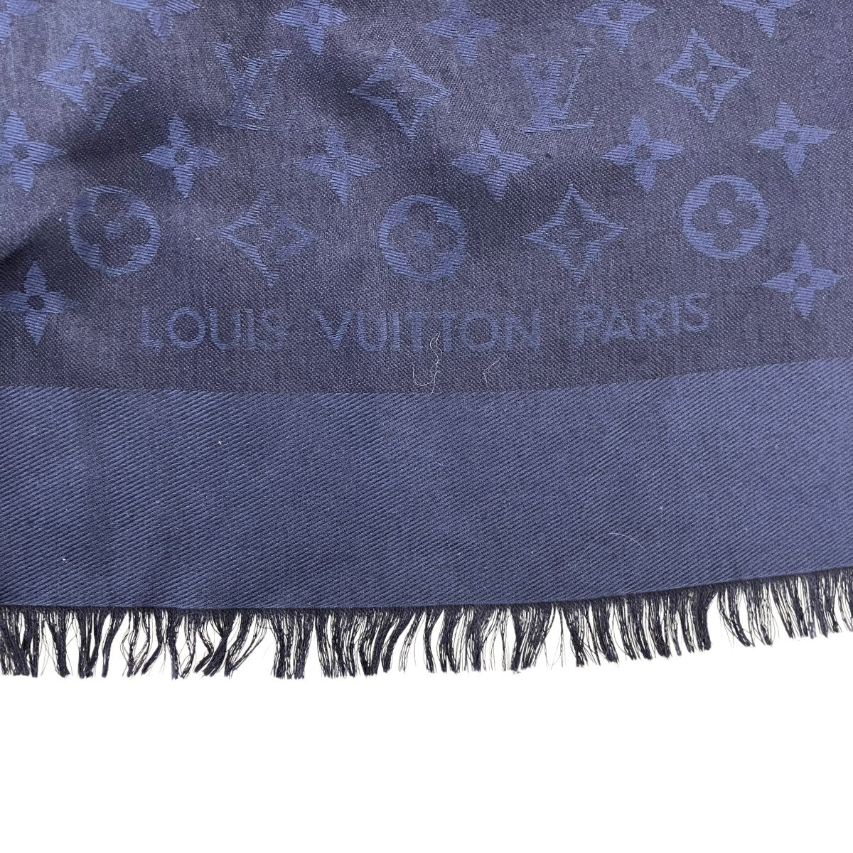 ルイヴィトン　ショール・モノグラム　 ストール 　ネイビー LOUIS VUITTON（ルイ・ヴィトン） レディース ブランド マフラー