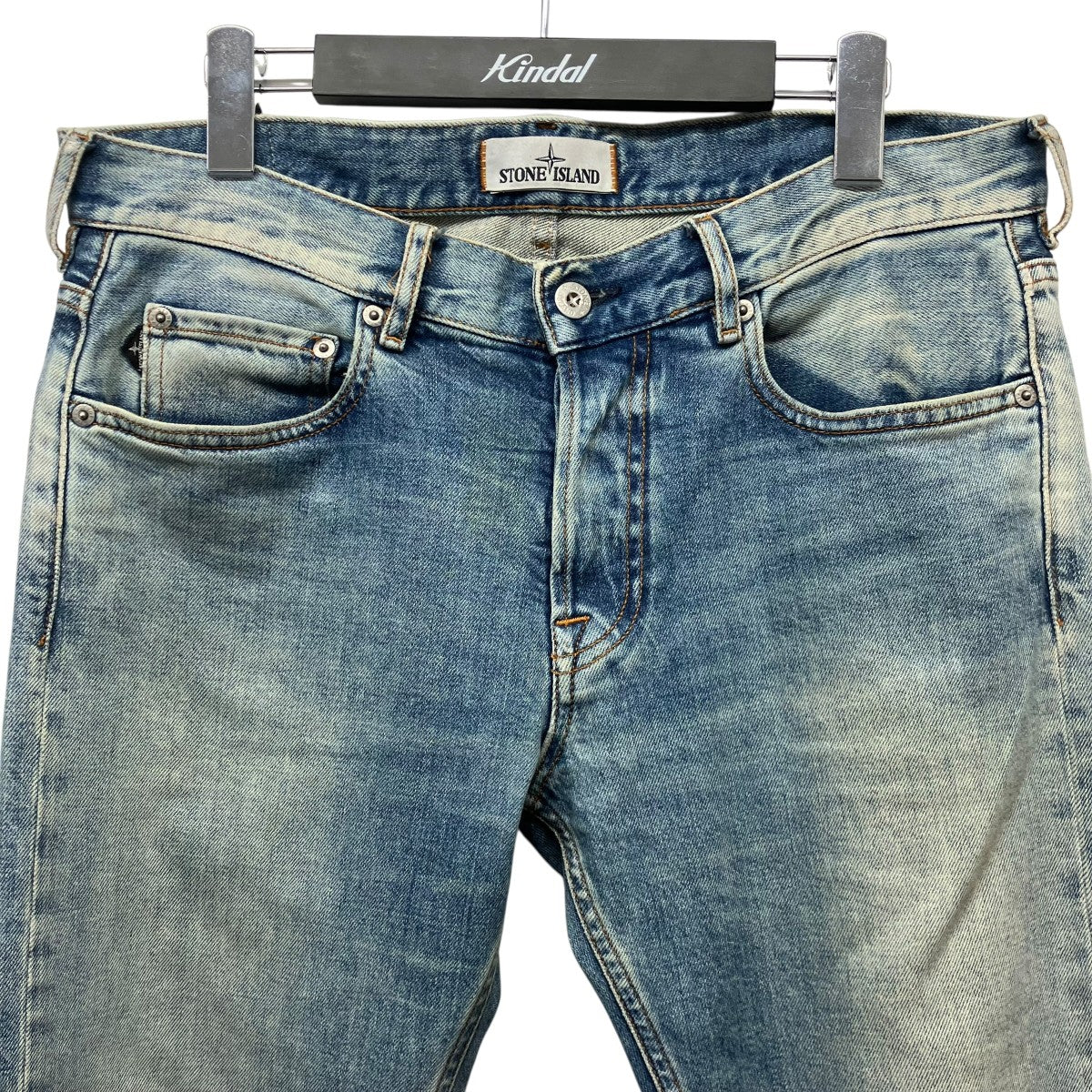 STONE ISLAND Slim Fit Light Wash Jeansスリムフィットウォッシュデニムパンツ6415J1BG5 古着・中古-3枚目のアイテム画像