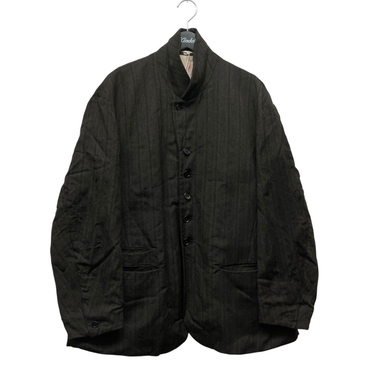 25AW S．SLASH ウールリネンストライプアーミッシュジャケット NN-1301O16