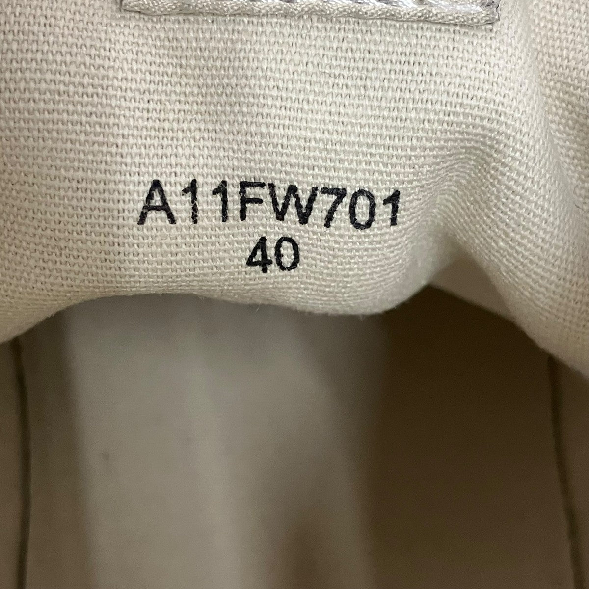 MIHARA YASUHIRO PTS23 CANVAS HI-TOPハイカットスニーカーA11FW701 古着・中古-6枚目のアイテム画像