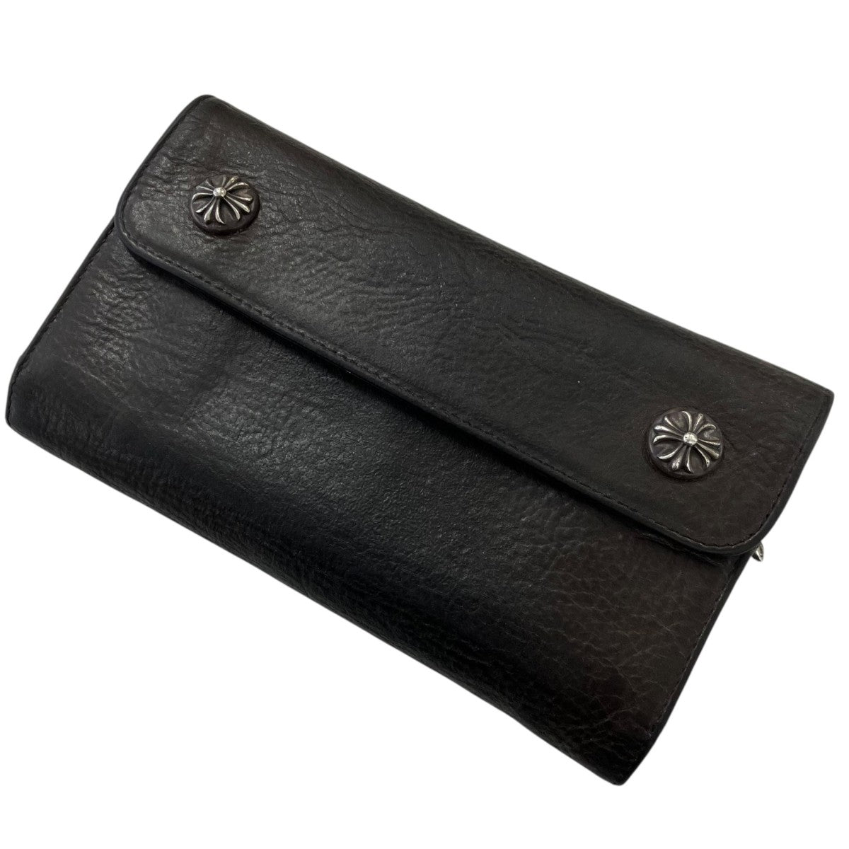 CHROME HEARTS ｢WAVE CROSS BALL｣ウェーブクロスボールロングウォレット 長財布 古着・中古-1枚目のアイテム画像