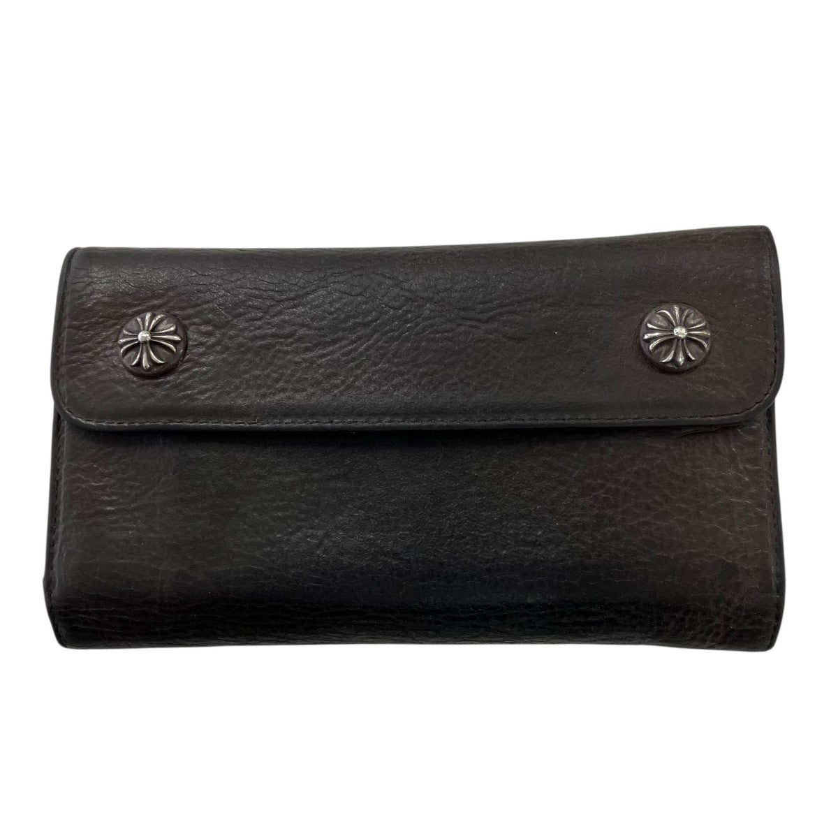 CHROME HEARTS ｢WAVE CROSS BALL｣ウェーブクロスボールロングウォレット 長財布 古着・中古-2枚目のアイテム画像