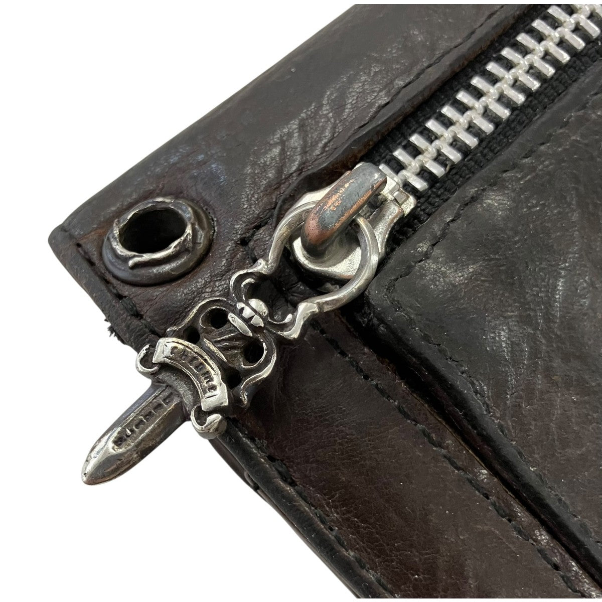 CHROME HEARTS ｢WAVE CROSS BALL｣ウェーブクロスボールロングウォレット 長財布 古着・中古-4枚目のアイテム画像