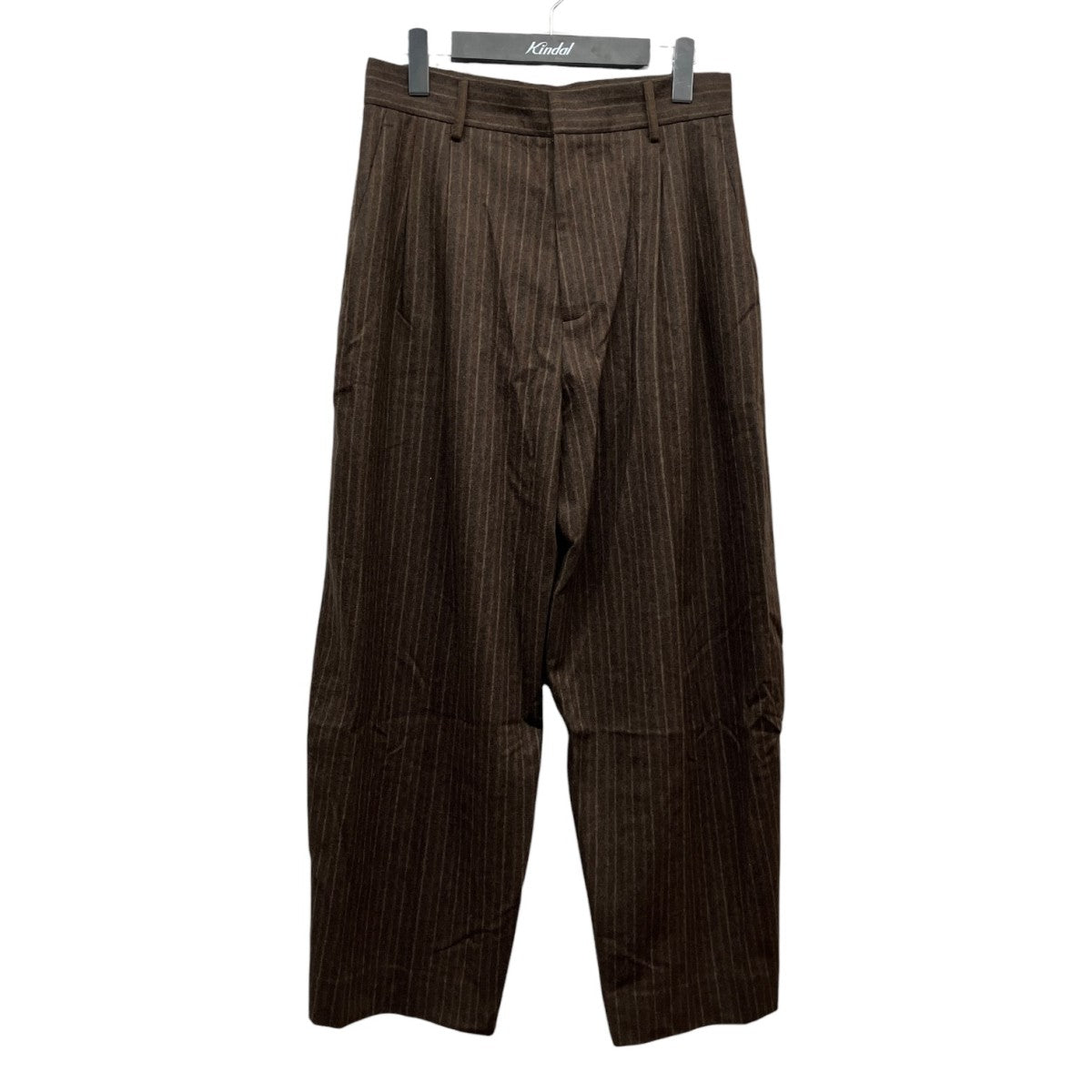 22AWDouble Pleated Wide Pants 参考価格\121000タックワイドウールストライプパンツ