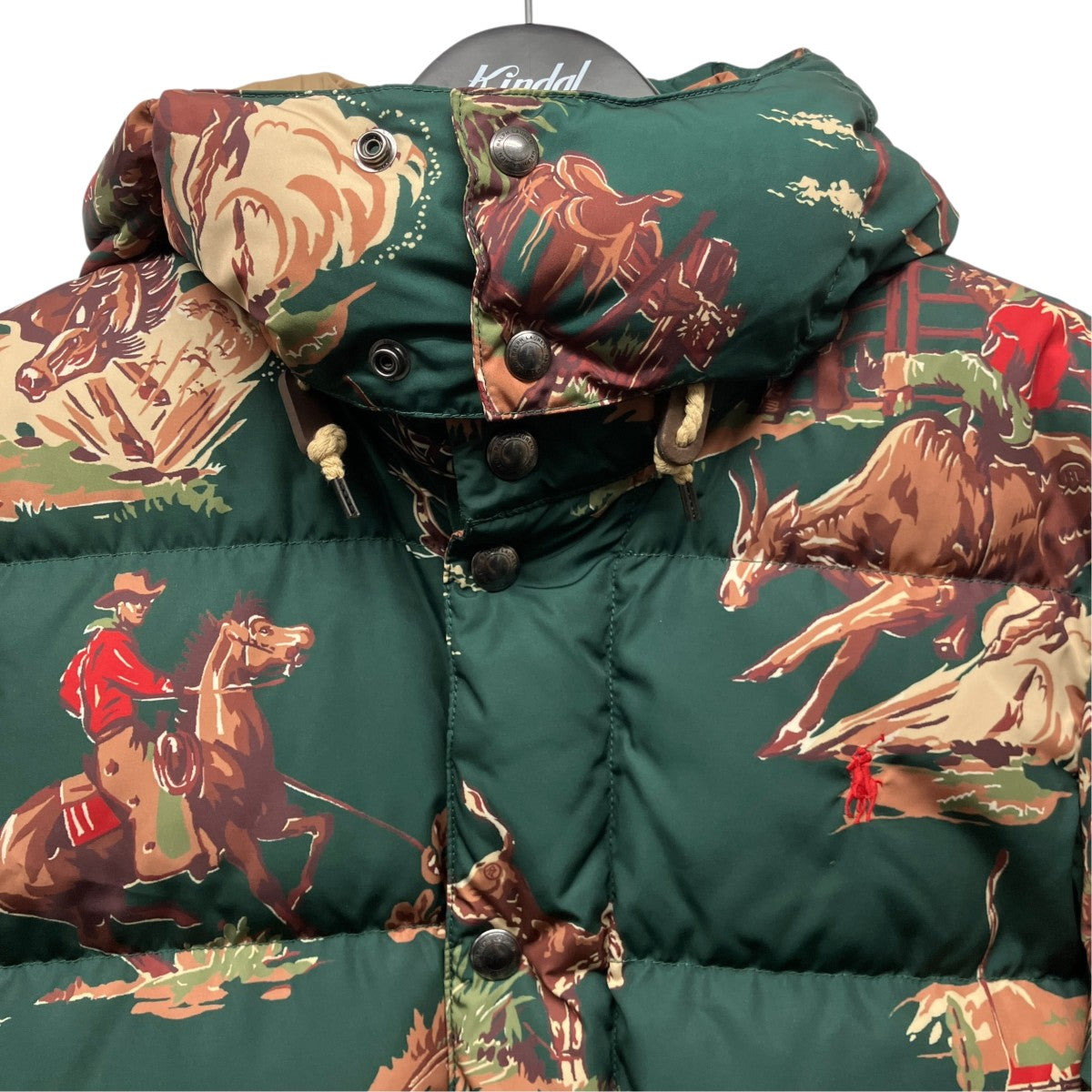 POLO RALPH LAUREN 総柄フードダウンジャケット710716328001 古着・中古-3枚目のアイテム画像