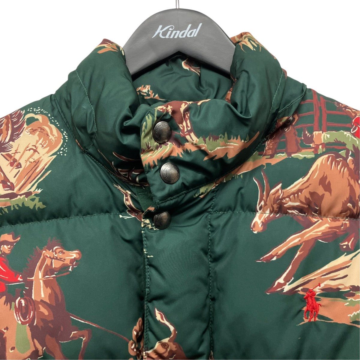 POLO RALPH LAUREN 総柄フードダウンジャケット710716328001 古着・中古-6枚目のアイテム画像