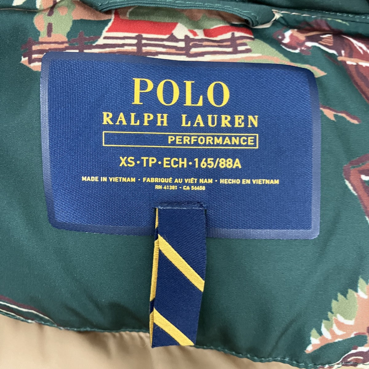 POLO RALPH LAUREN 総柄フードダウンジャケット710716328001 古着・中古-8枚目のアイテム画像