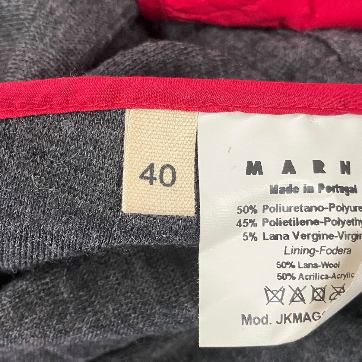 MARNI WINTER EDITION 2009ダブルシZIP半袖リブニット切替ジャケットJKMAG10LUYTP199 古着・中古-6枚目のアイテム画像